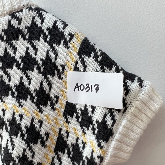 Janie & Jack Infant Girls Houndstooth Cardigan Sweater Sz 12-18 mo White Black - Picture 8 of 8